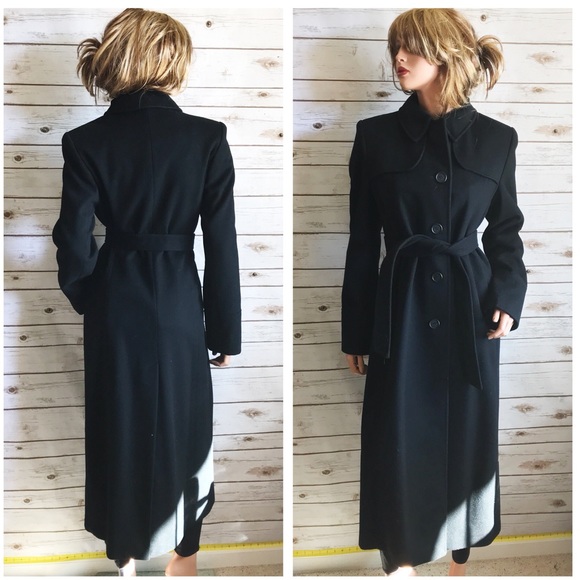 Searle Jackets & Blazers - SEARLE Wool Long Black Coat